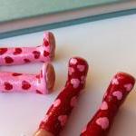 Valentines Rainboots Bookmark - Red Rainboots Pink..